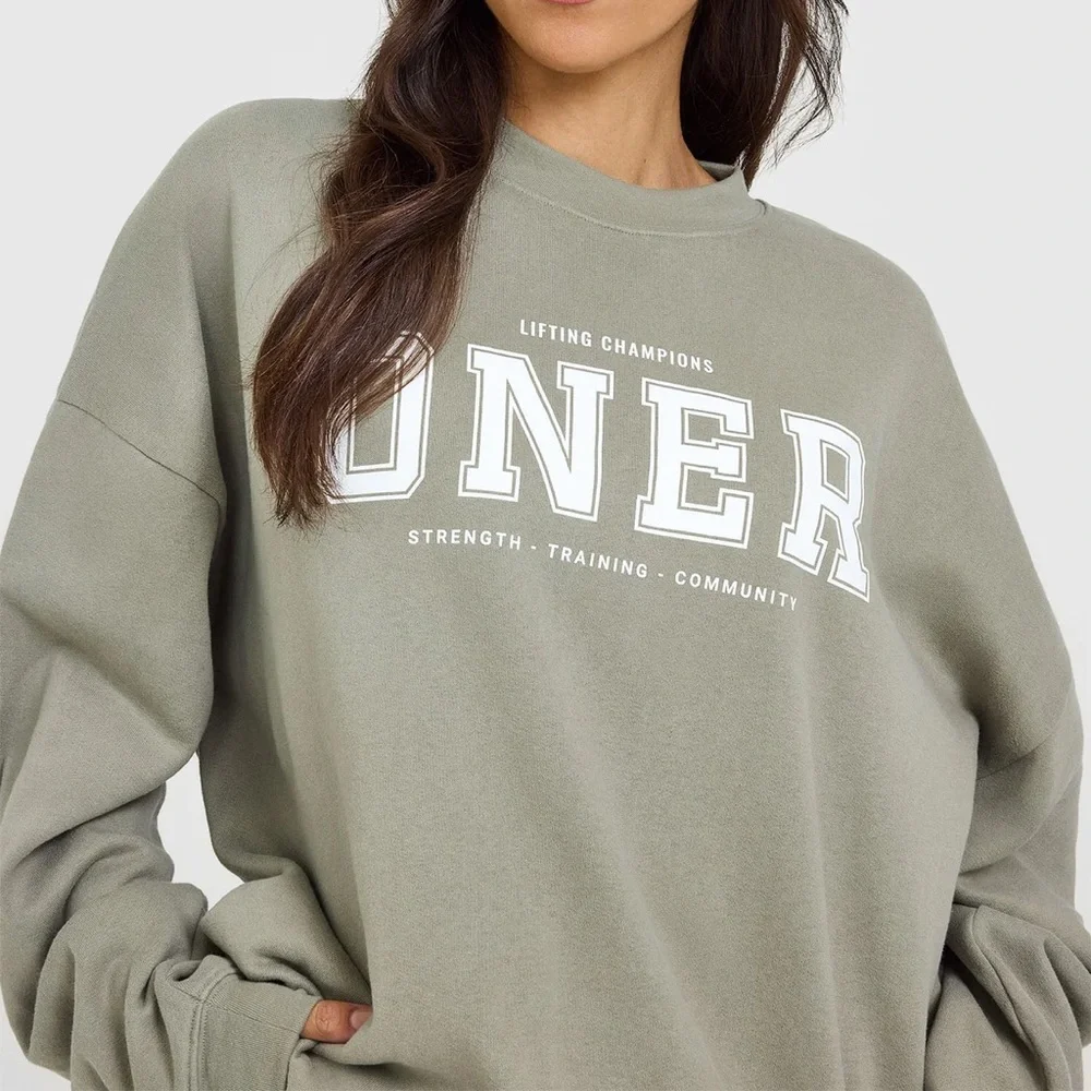 ONER ACTIVE MID WEIGHT SWEATSHIRT WITH PRINTED LOGO - Picture 3 of 6
